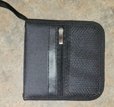Black Zippered CD Case Holds