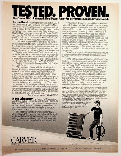 1985 carver 5 magnetic - pm-1.5,