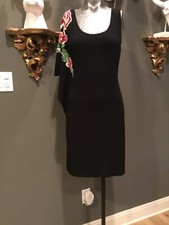 Vtg Cache Dress One Shoulder