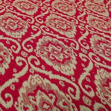 Red Beige Damask Ornate