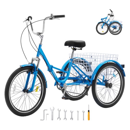 Folding adult tricycle - tricycle, 24"