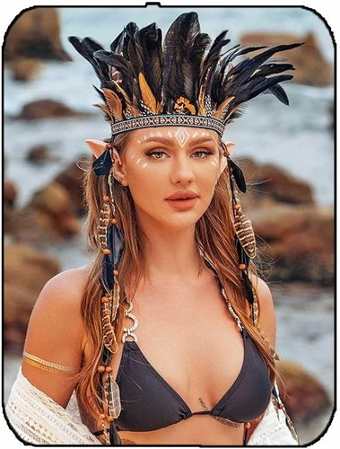 Boho feather headband - boho,