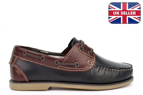 Mens leather boat shoes - leather,