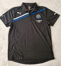 Men's Newcastle United Retro Black Puma/Northern Rock Polo Shirt Size L, 2011/12