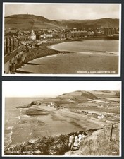 ABERYSTWYTH. 2 Sepia Real Photographic postcards. CEREDIGION