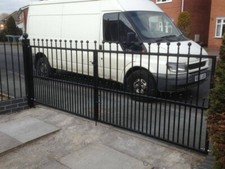 Traditional steel driveway - traditional,
