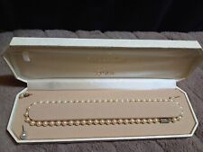 Fashion By Lotus Stimulated Pearl Vintage Necklace Silver Clasp Boxed