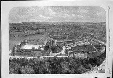 Original Old Antique Print