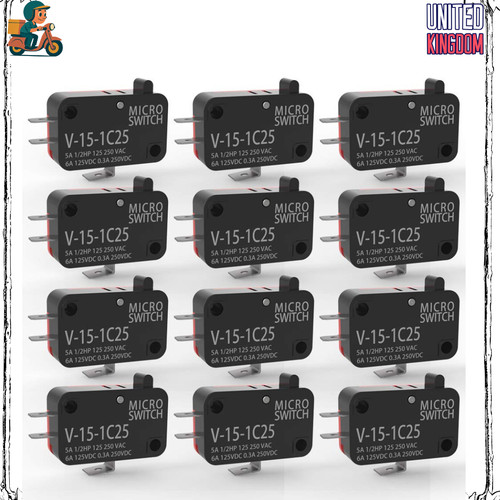 12pcs 125v 250v 15a momentary - 125v/250v,