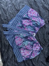 Love To Lounge Primark Paisley Pyjama Shorts Navy Pink Magenta 10 12 