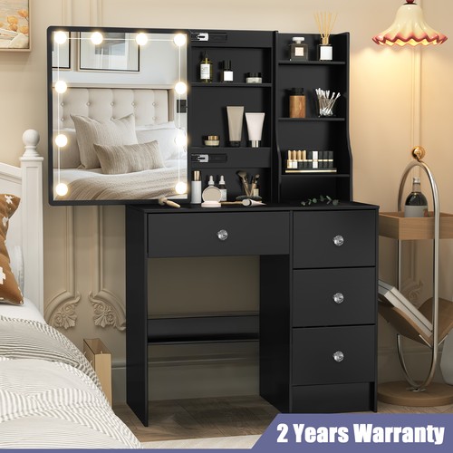 Black drawers vanity - black,