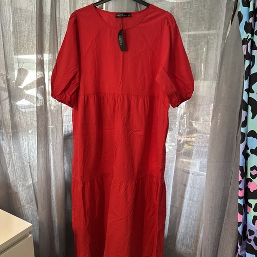 Zanzea bright red plain - bright, puff