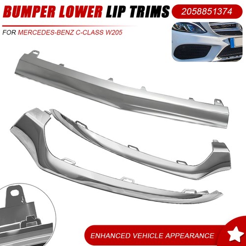 Chrome front bumper splitter - bumper,