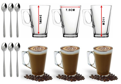 300ml 240ml latte glasses - latte,
