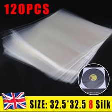 120Pcs Premium 12" Clear Plastic Vinyl Record Outer Sleeves Slimline LP Covers