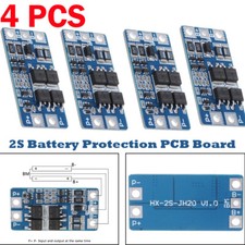 4PCS 2S 10A 7.4V 18650 LiFePO4 Battery BMS Protection PCB Board Balance Circuit