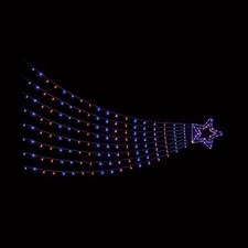 Christmas Window Lights 320 Rainbow LEDs Indoor/Outdoor Mesh Shooting Star 