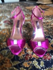 high heel strappy satin shoes