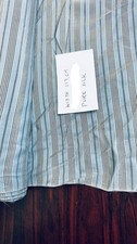 Blue Striped pure  silk fabric