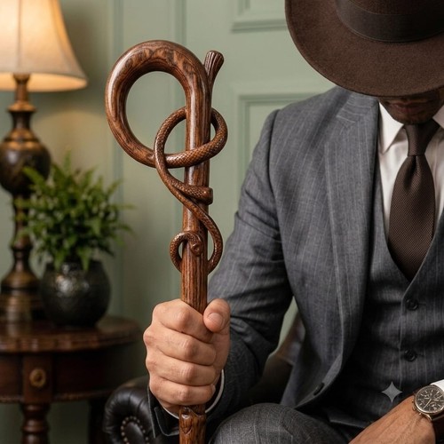 Hand carved rosewood walking - hand-carved,