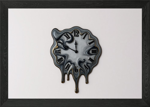 Melting clock face surreal - clock,