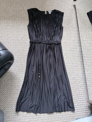 Black pleated midi - pleated,