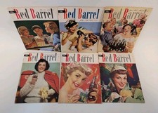 1950s Coca-Cola Publication "The Red Barrel" Lot Of 6, Beautiful Advertisements 