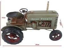 NEW Grey Fergie Tractor - 27cm VINTAGE ORNAMENT FUN