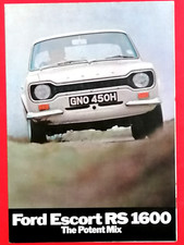 1970 FORD ESCORT RS 1600 Mk1 Sales Brochure - NEAR MINT CONDITION!