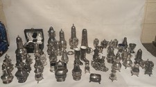 50+ Silver Plate And EPNS Salt And Pepper Shakers Etc 6.12kg Au29