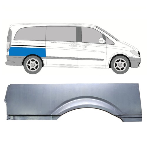 Rear wing repair panel for