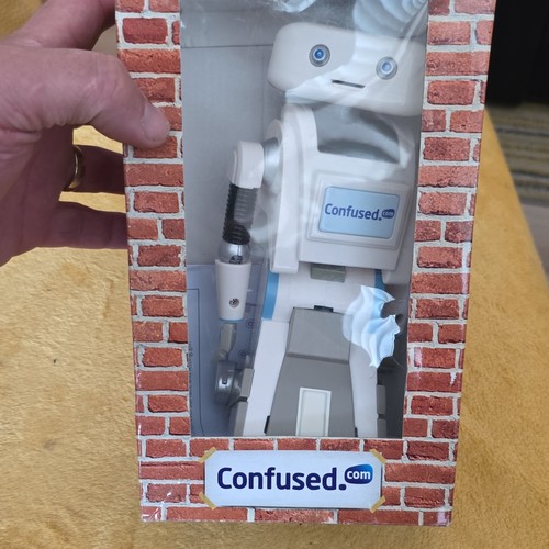 Confused com robot toy figure - confused.com,