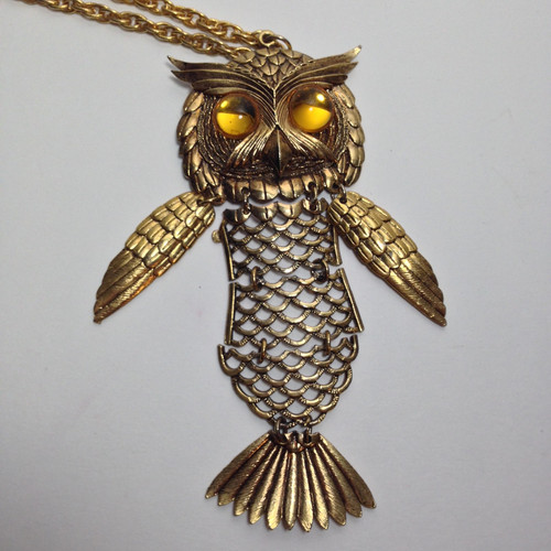 Vintage necklace park lane owl - necklace,