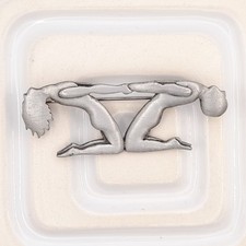Vintage Yoga Brooch by JJ