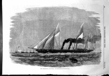 Old Her Majestys Gun Boat Flying Fish Steam Dispatch Gun Vessel 1856 Victorian