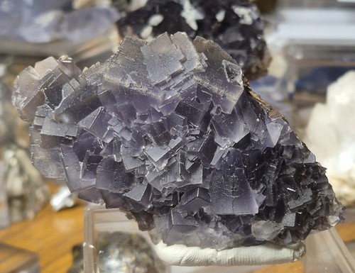 Dark purple fluorite crystal - purple,