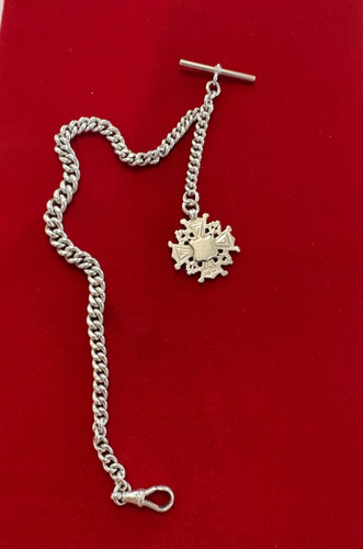 Superb antique silver albert - superb,