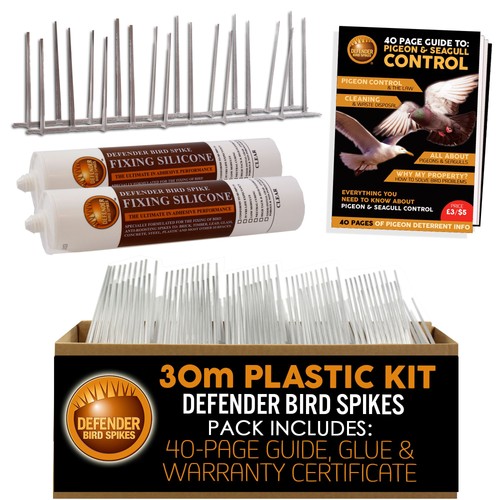 Plastic anti bird spikes pack - anti-bird,