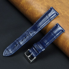 19mm Blue Crocodile Leather