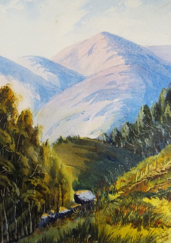 Original watercolour hills - original, 'hills