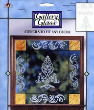 PLAID Gallery Glass Stencils to fit any Decor (Victorian Scroll & Tapestry)