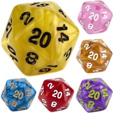 D20 Poly Dice (Select Colour) * HD 20 Sided Maths Games Educational RPG MTG D&D