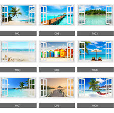 Wall Mural 3D Window Tropical