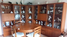Morris of Glasgow Corner Display Cabinets Teak Veneer
