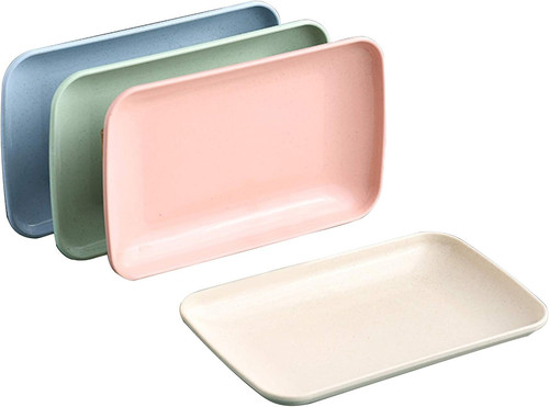 Set wheat straw plates - set,