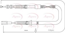 Braking System Parking Brake Cable Pull APEC CAB1430 Rear Right Fits Toyota MR2