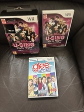 Wii U Sing Girls Night Microphone and game + Glee Karaoke Revolution game.