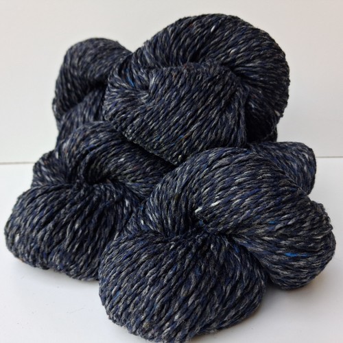 Double knit blue tweed - double,