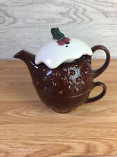 2006 Whittard Of Chelsea Magic Of Christmas Christmas Pudding Teapot & Cup 