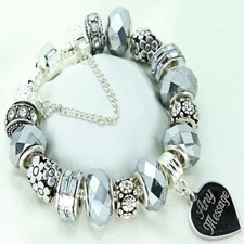 Personalised Gifts For Mum Engraved Jewellery Silver Bracelet Gift Box FREEPOST